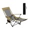 Green Reclining Camping Chair with Footrest Foldable Portable Outdoor Lounge